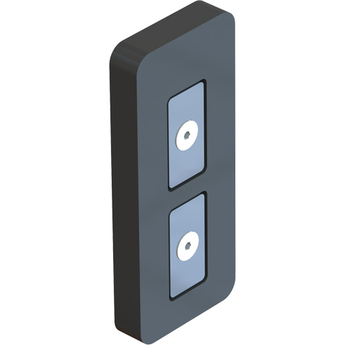 Embout magn&eacute;tique pour ruban/banni&egrave;re PLUS, Noir Maritime Industrial Rubber