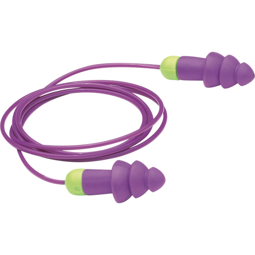 Rockets&reg; Reusable Earplugs, Corded, Bulk - Polybag, 27 dB NRR, One-Size Maritime Industrial Rubber