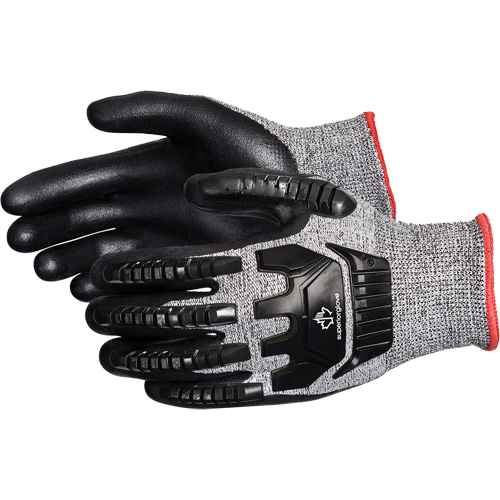 TenActiv Anti-Impact Cut-Resistant Composite Knit Gloves, 6, Synthetic Palm, Knit Wrist Cuff Maritime Industrial Rubber
