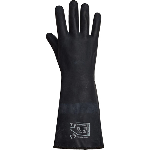 Gants &agrave; usage intensif r&eacute;sistants &agrave; la chaleur & aux produits chimique SolvStop, N&eacute;opr&egrave;ne, 8, Prot&egrave;ge jusqu'&agrave; 392° F (200° C) Maritime Industrial Rubber