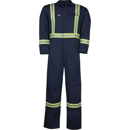 Combinaison non doubl&eacute;e Westex UltraSoft, Taille Grand (grande taille), Bleu marine, 12,4 cal/cm2 Maritime Industrial Rubber