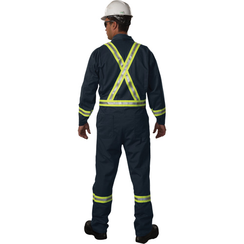 Combinaison non doubl&eacute;e Westex UltraSoft, Taille Grand (grande taille), Bleu marine, 12,4 cal/cm2 Maritime Industrial Rubber