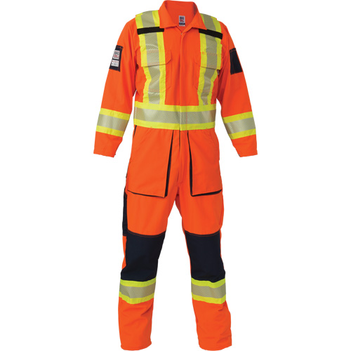 Combinaison ind&eacute;chirable, Petit, Orange haute visibilit&eacute; Maritime Industrial Rubber
