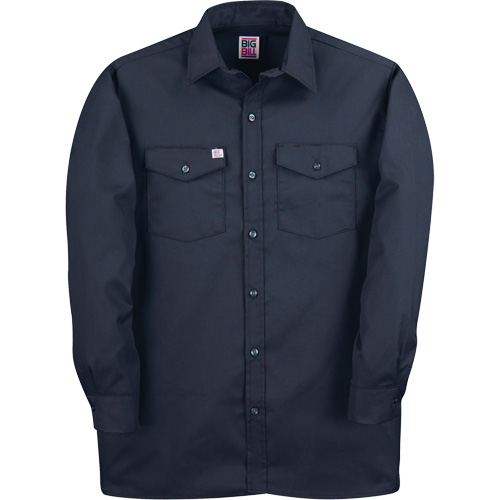 Long-Sleeved Twill Work Shirt, Men's, 4X-Large, Navy Blue Maritime Industrial Rubber