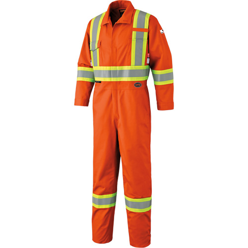 7705 FR-Tech&reg; High Visibility Coveralls, Size 36, Orange Maritime Industrial Rubber