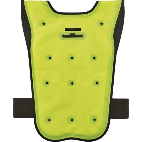 Chill-Its&reg; 6687 Economy Dry Evaporative Cooling Vest, Small/Medium, High Visibility Lime-Yellow Maritime Industrial Rubber