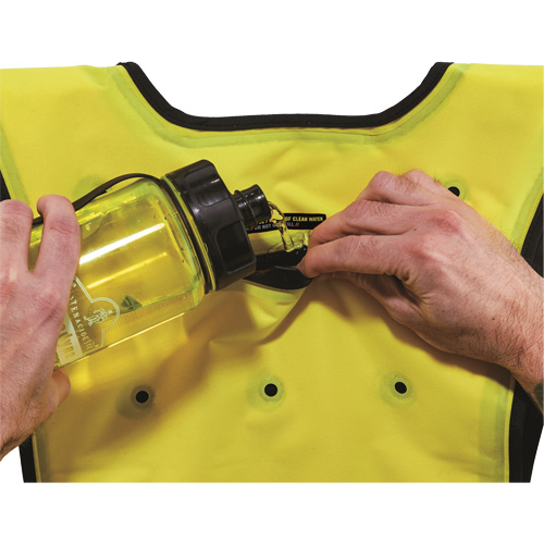 Chill-Its&reg; 6687 Economy Dry Evaporative Cooling Vest, Small/Medium, High Visibility Lime-Yellow Maritime Industrial Rubber