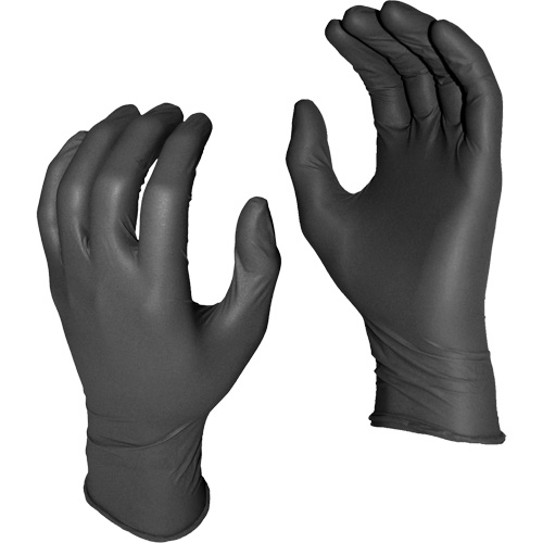 Grease Monkey&reg; Disposable Gloves, Small, Nitrile, 5-mil, Powder-Free, Black Maritime Industrial Rubber