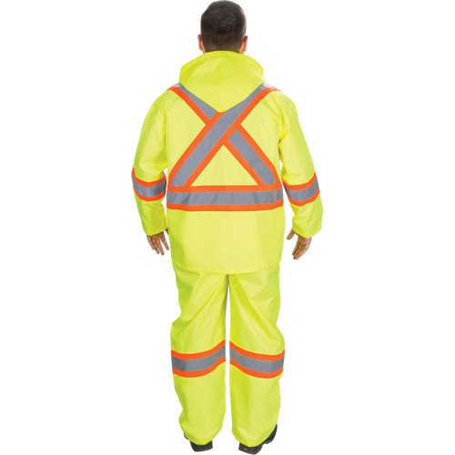 RZ1000 Rain Suit, Polyester, X-Large, High Visibility Lime-Yellow Maritime Industrial Rubber