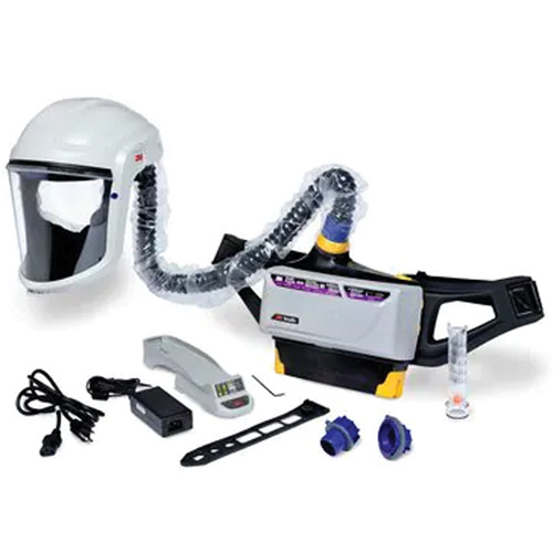 Versaflo Powered Air Purifying Respirator Painter's Kit, Headcover & Faceshield, Lithium-Ion Battery Maritime Industrial Rubber