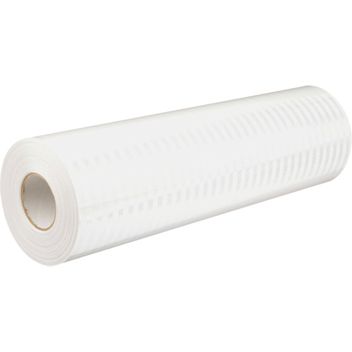 Feuille de rev&ecirc;tement de barricade prismatique de qualit&eacute; &agrave; haute intensit&eacute;, 2" la x 150' lo, 19 mils, Blanc Maritime Industrial Rubber