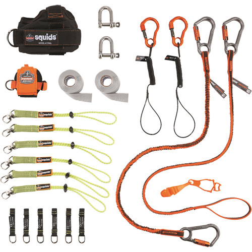 Squids&reg; 3186 Iron/Steel Worker's Tool Tethering Kit Maritime Industrial Rubber