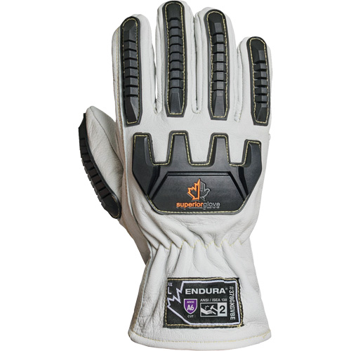 Gants r&eacute;sistant &agrave; la coupe et aux chocs Endura 378GKGVBE, T-Grand, Paume en Ch&egrave;vre, Poignet Conducteur Maritime Industrial Rubber