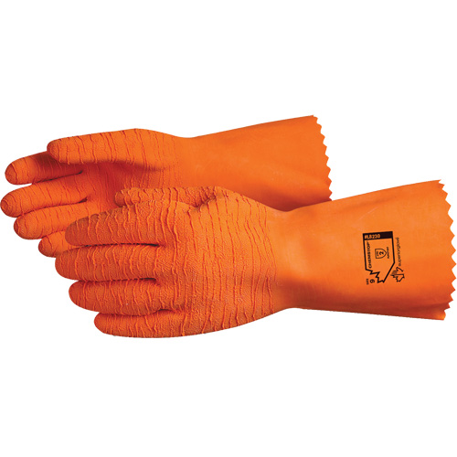Chemstop Chemical Resistant Gloves, Size 8, 12" L, Latex, Cotton Jersey Inner Lining Maritime Industrial Rubber