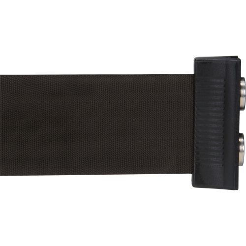 Barri&egrave;re &agrave; fixation murale avec ruban magn&eacute;tique, Acier, Fixation par vis, 7', Ruban Noir Maritime Industrial Rubber