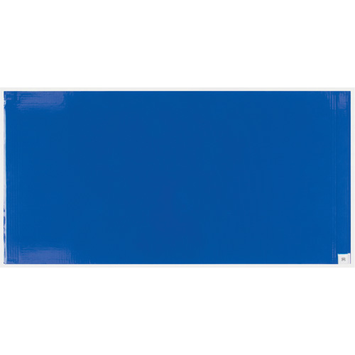 Ensemble de cadre et tapis pelables de salle blanche, &eacute;paisseur 1,57 mils, 24" la, 3-3/4' lo x Bleu Maritime Industrial Rubber