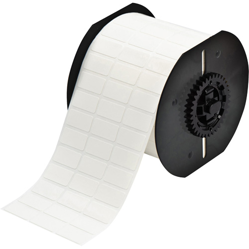 &eacute;tiquettes adh&eacute;sives repositionnables de s&eacute;rie B33, Vinyle, 1" lo x 0,5" h, Blanc Maritime Industrial Rubber
