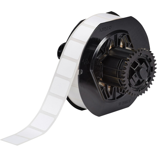 &eacute;tiquettes de laboratoire pour lames de microscope de s&eacute;rie B33, Polyester, 0,9" lo x 0,75" h, Blanc Maritime Industrial Rubber