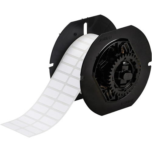 &eacute;tiquettes pour laboratoire r&eacute;sistant aux produits chimiques de s&eacute;rie B33, Polyester, 1" lo x 0,375" h, Blanc Maritime Industrial Rubber
