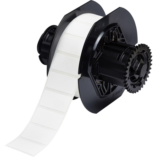 &eacute;tiquettes en tissu avec rev&ecirc;tement en polyamide B33, Nylon, 1,5" lo x 0,75" h, Blanc Maritime Industrial Rubber