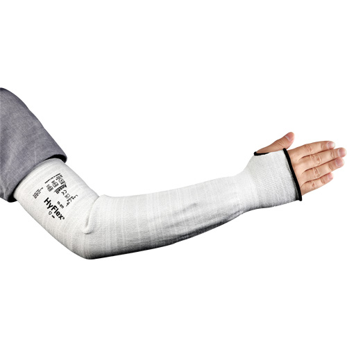 HyFlex&reg; 11-211 Series Wide Cut Resistant Sleeve, Intercept, 18", ASTM ANSI Level A2/EN 388 Level 2, Grey Maritime Industrial Rubber