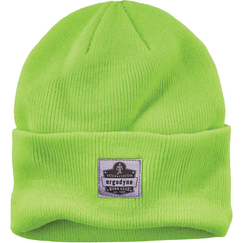 N-Ferno&reg; Rib Knit Beanie Hat, One Size, High-Visibility Lime Green Maritime Industrial Rubber