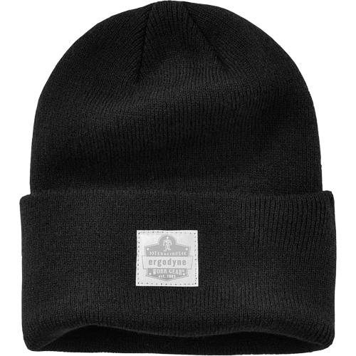 N-Ferno&reg; Rib Knit Beanie Hat, One Size, Black Maritime Industrial Rubber