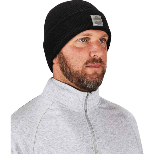 N-Ferno&reg; Rib Knit Beanie Hat, One Size, Black Maritime Industrial Rubber