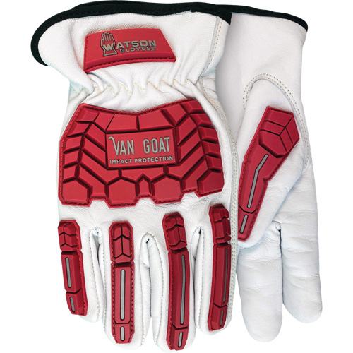 Van Goat Impact & Cut Resistant Gloves, X-Small, Goatskin Palm, Slip-On Cuff Maritime Industrial Rubber
