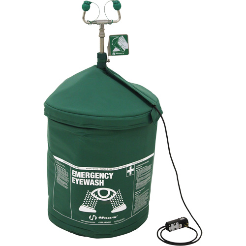 Portable Tempered Emergency Eyewash, Pressurized, 15 gal. Capacity, Meets ANSI Z358.1 Maritime Industrial Rubber