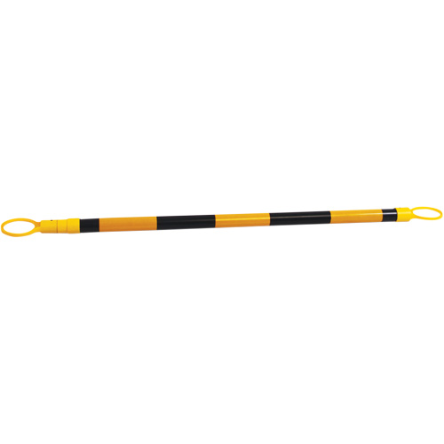 Retractable Cone Bar, 7'2" Extended Length, Black/Yellow Maritime Industrial Rubber