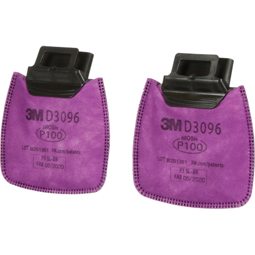 Filtre Secure Click, Filtre contre les particules avec suppresion de vapeurs nuisibles, Gaz acide/P100 Maritime Industrial Rubber