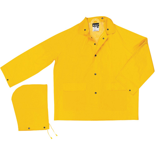 Imperm&eacute;able de s&eacute;rie classique avec capuchon amovible, Polyester/PVC, Moyen, Jaune Maritime Industrial Rubber
