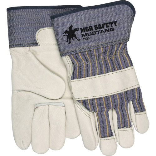 Gants dajusteur Mustang, Grand, Paume en Cuir fleur de vache, Doublure en Molleton Maritime Industrial Rubber