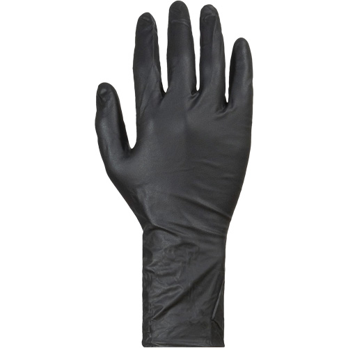 KeepKleen&reg; Disposable Gloves, Large, Nitrile, 8-mil, Powder-Free, Black Maritime Industrial Rubber