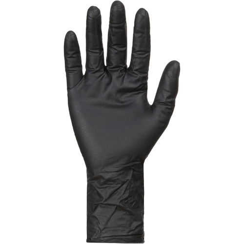 KeepKleen&reg; Disposable Gloves, Large, Nitrile, 8-mil, Powder-Free, Black Maritime Industrial Rubber