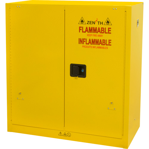 Flammable Storage Cabinet, 30 gal., 2 Door, 43" W x 44" H x 18" D Maritime Industrial Rubber
