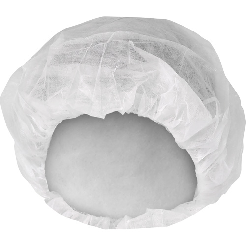 KleenGuard A10 Light-Duty Bouffant Caps, SMMMS, 21", White Maritime Industrial Rubber
