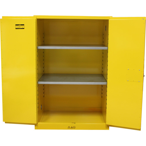 Flammable Storage Cabinet, 90 Gal., 2 Door, 43" W x 66" H x 34" D Maritime Industrial Rubber