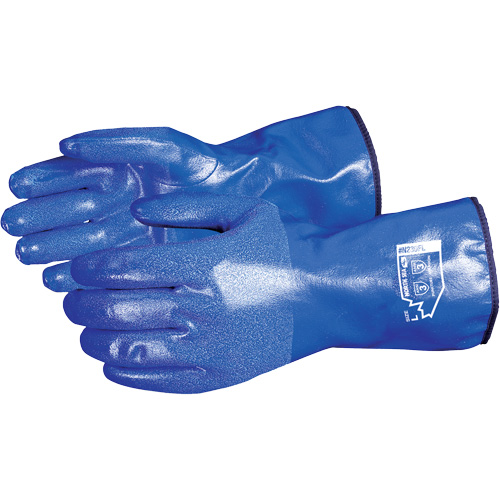 North Sea Chemical Resistant  Gloves, Size Small, 11" L, Nitrile, Fleece Inner Lining, Winter Weight Maritime Industrial Rubber