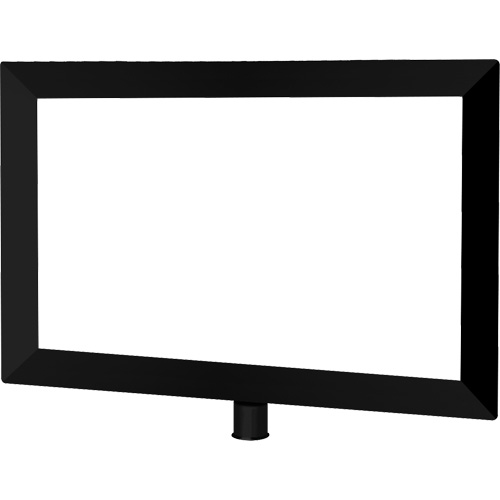Porte-enseigne horizontal robuste pour montant classique, Noir Maritime Industrial Rubber