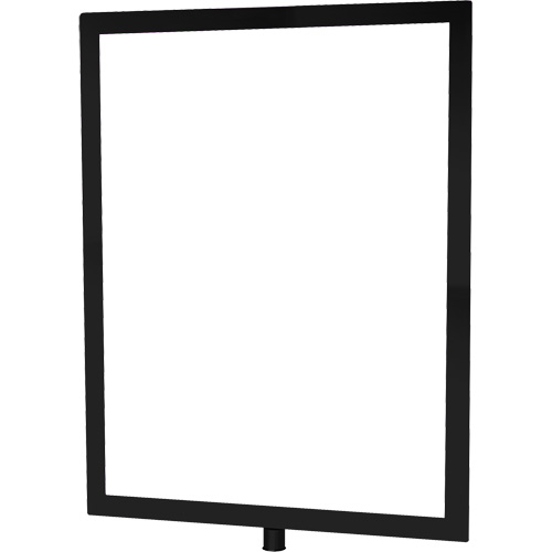 Porte-enseigne vertical robuste pour montant classique, Noir Maritime Industrial Rubber