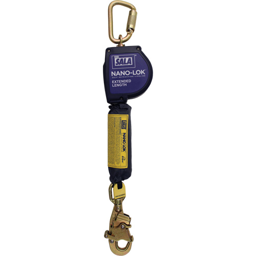 Cordage de s&eacute;curit&eacute; autor&eacute;tractable allong&eacute; Nano-Lok, 10', Dyneema, Pivotant Maritime Industrial Rubber