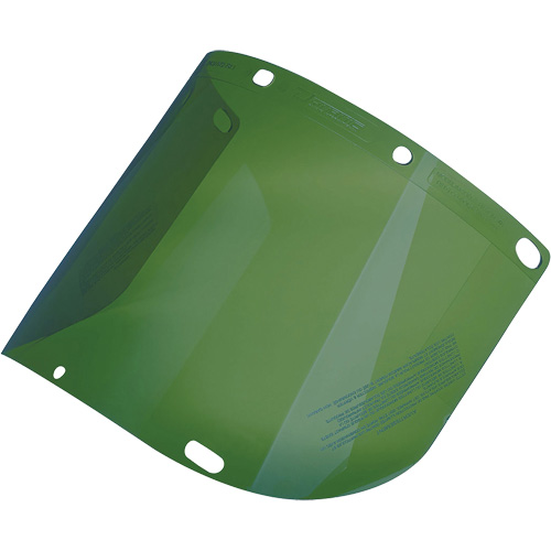 Dynamic Formed Faceshield, Polycarbonate, Green Tint Maritime Industrial Rubber