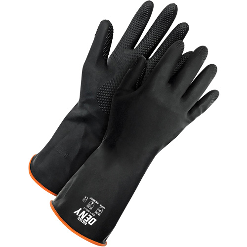 Gants r&eacute;sistants aux produits chimiques Deny, Taille 9, 12" lo, Latex de caoutchouc, Doublure en Ouat&eacute;e, Gant de calibre hiver Maritime Industrial Rubber