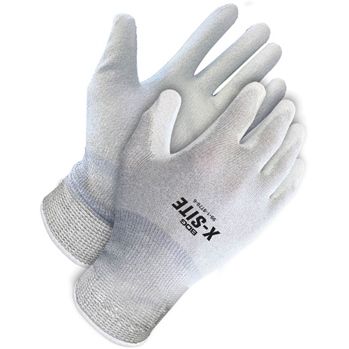 Gants enduits antistatiques X-Site, 8, R&ecirc;vetement Polyur&eacute;thane, Calibre 15, Enveloppe en Nylon/Cuivre Maritime Industrial Rubber