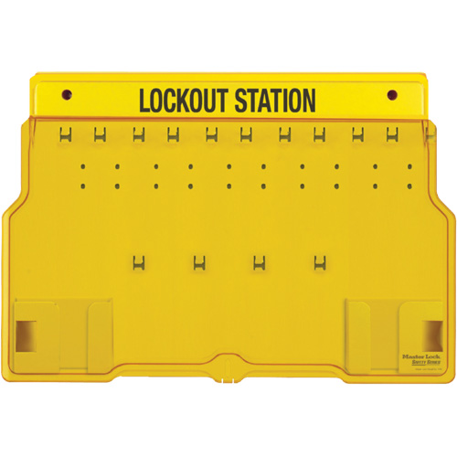 Trilingual Covered Lock Station, None Padlocks, 10 Padlock Capacity, Padlocks Not Included Maritime Industrial Rubber