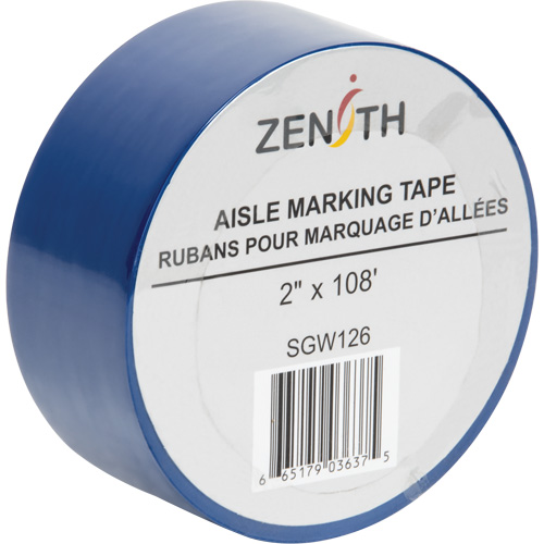 Ruban pour marquage d'all&eacute;es, 2" x 108', PVC, Bleu Maritime Industrial Rubber
