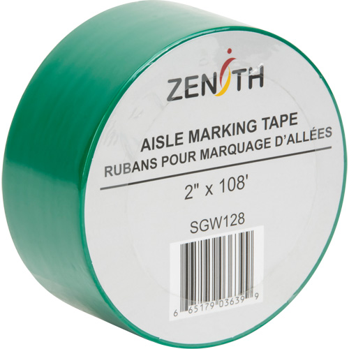 Ruban pour marquage d'all&eacute;es, 2" x 108', PVC, Vert Maritime Industrial Rubber