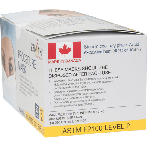 Disposable Procedure Face Masks, ASTM F2100 Level 2, Class 1 Maritime Industrial Rubber